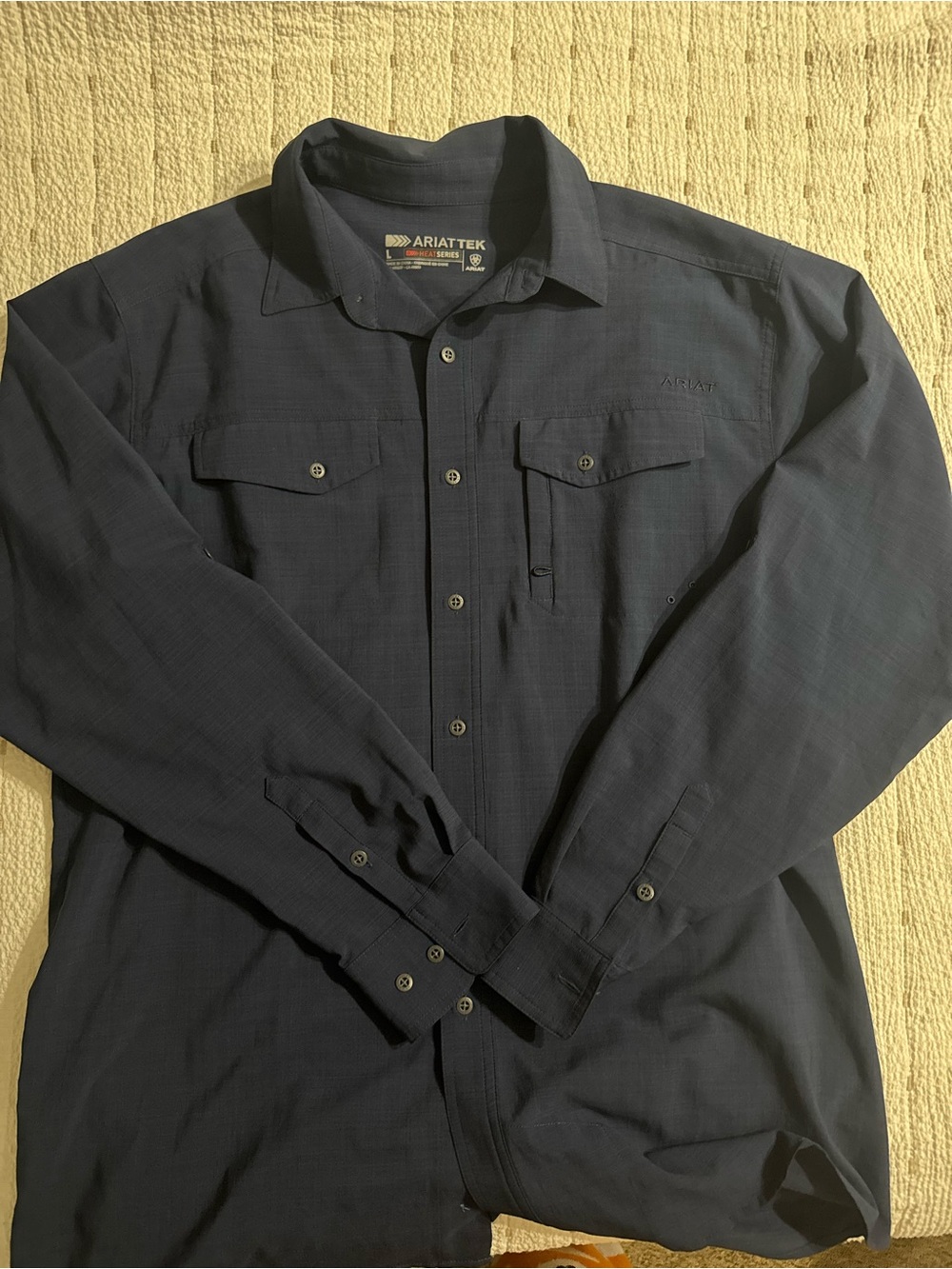 Ariat Navy AriatTek Heat Series Long Sleeve Shirt